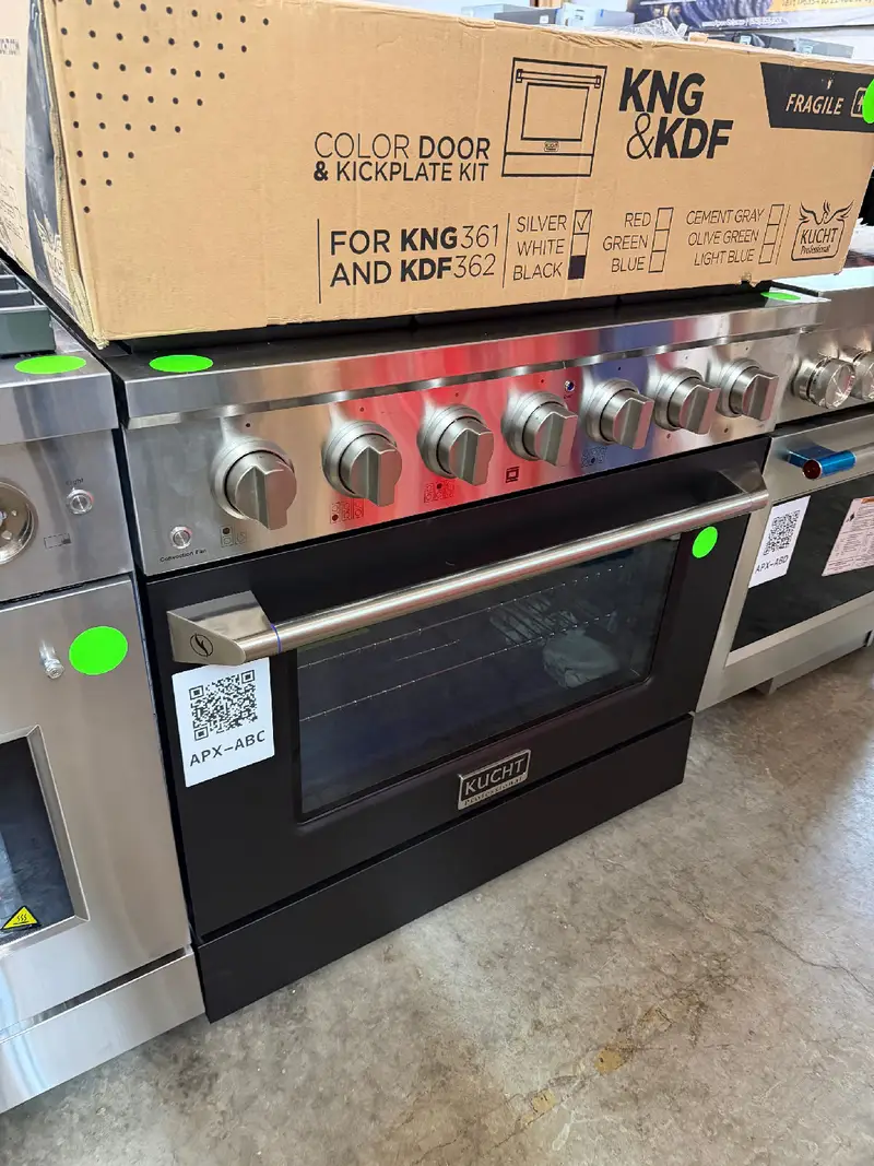 APX-ABC — Kucht KDF362-K Dual Fuel Range, Black, front — Jefferson City
