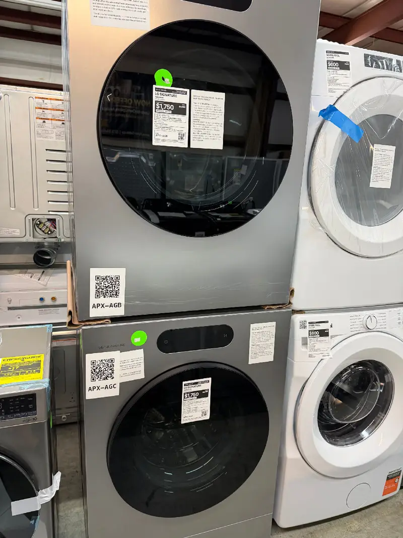 APX-AGB — LG Signature DLEX9900S Electric Dryer, Platinum, front — Jefferson City