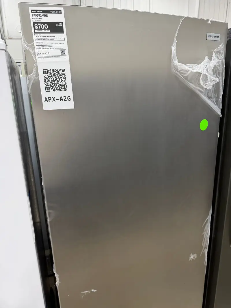 APX-A2G — Frigidaire FFUE2022AF2 Freezer, Stainless Steel, front — Columbia