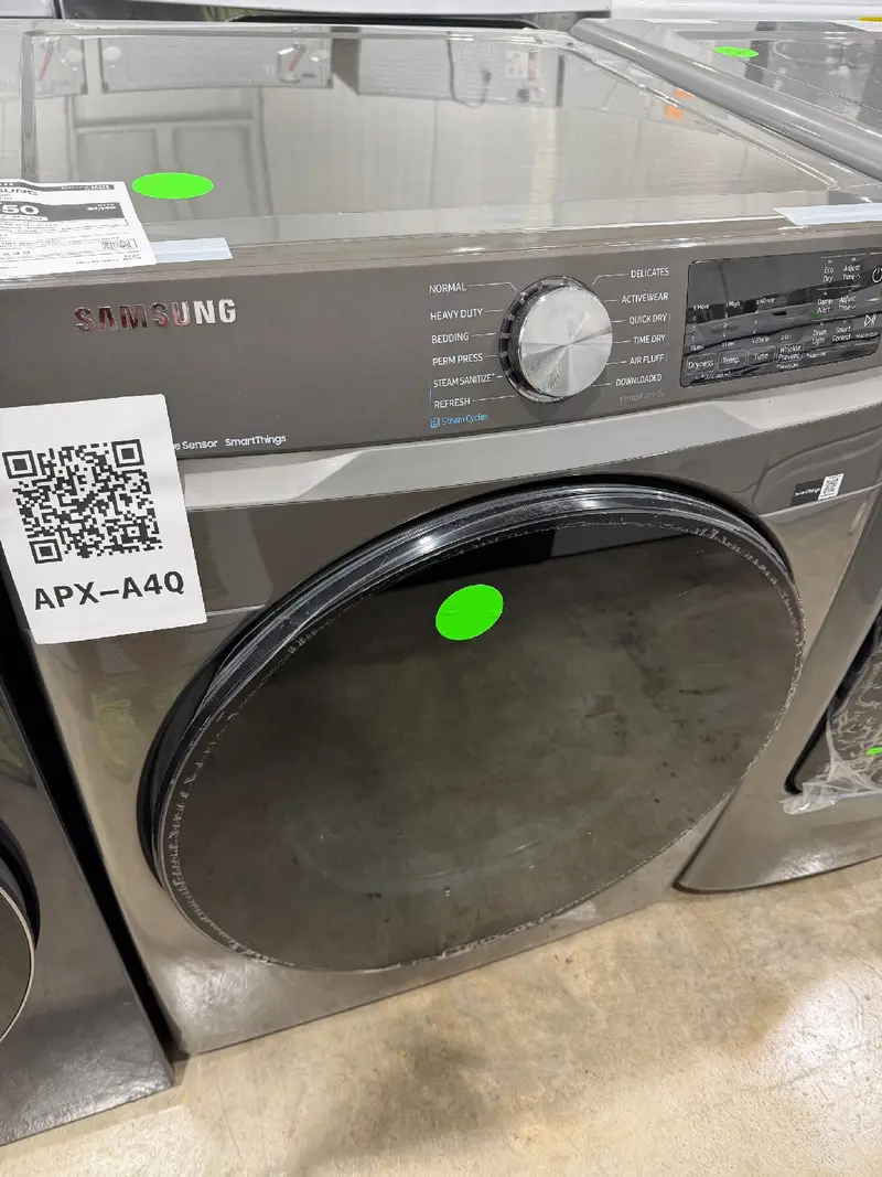 APX-A4Q — Samsung DVE45B6300P/A3 Electric Dryer, Platinum, front — Columbia