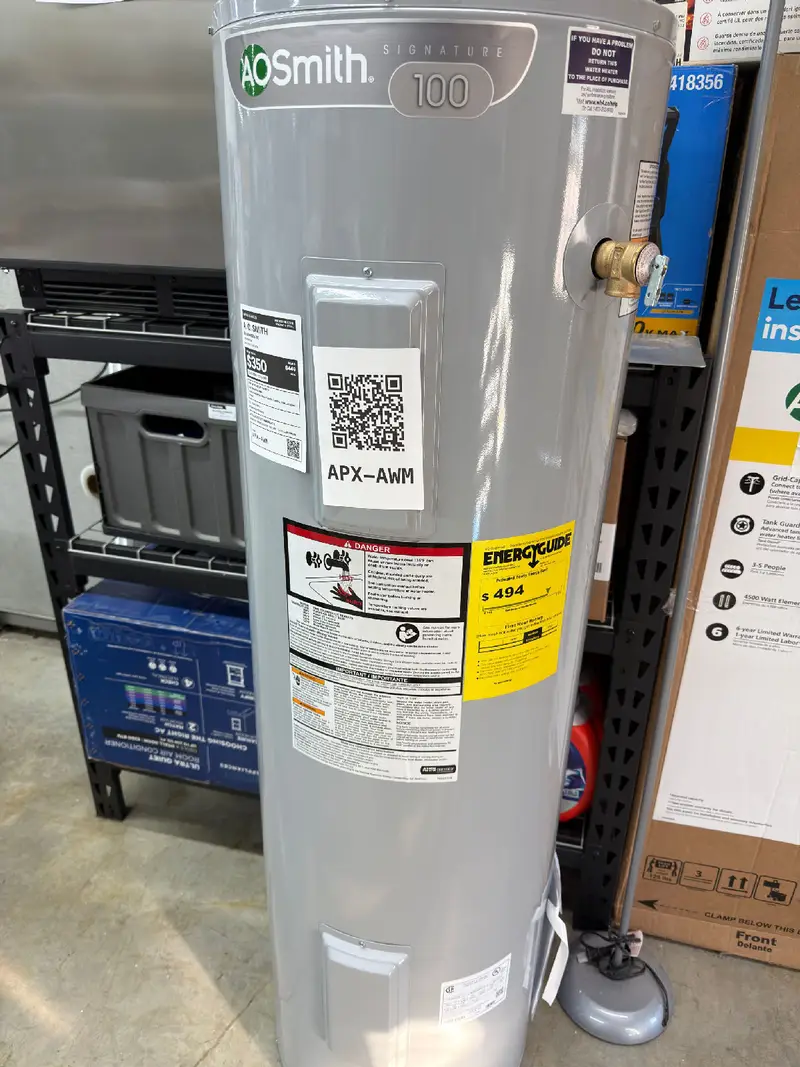 APX-AWM — A. O. Smith E6-40H45DV 110 Electric Water Heater, Graphite Steel, front — Jefferson City