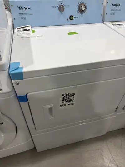 APX-A0R — Whirlpool CEM2795JQ0 Electric Dryer, White, front — Columbia