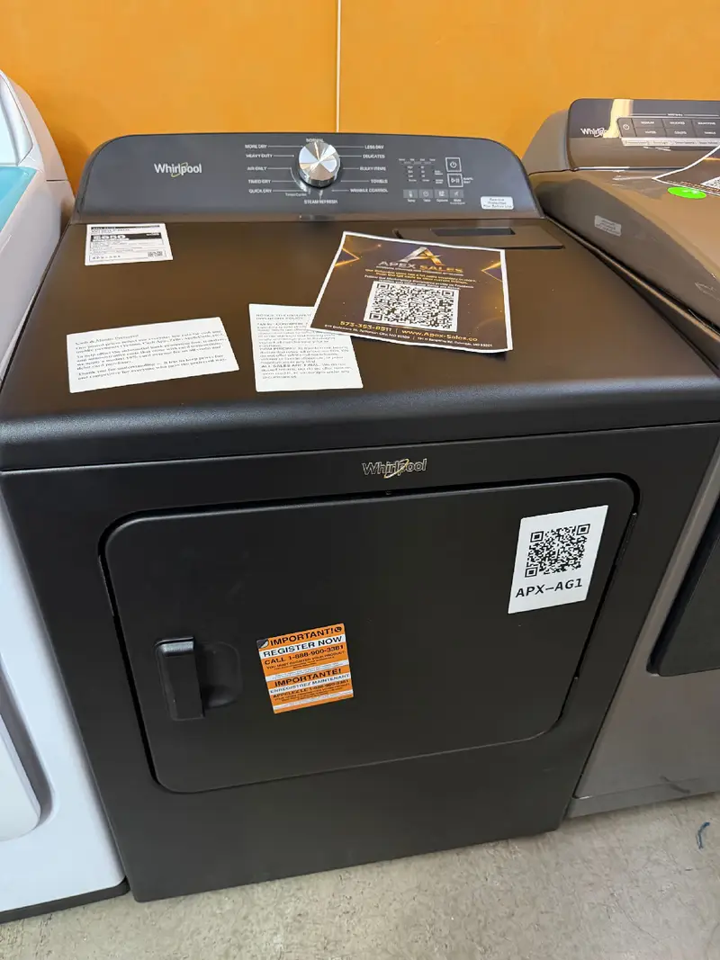 APX-AG1 — Whirlpool WED6150PB0 Electric Dryer, Black, front — Jefferson City