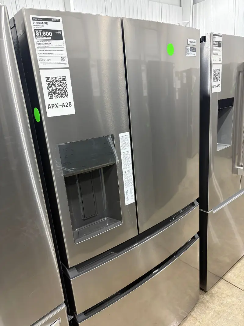 APX-A28 — Frigidaire FRMS2733AV00 Refrigerator, Fingerprint Resistant Black Stainless Steel, front — Jefferson City