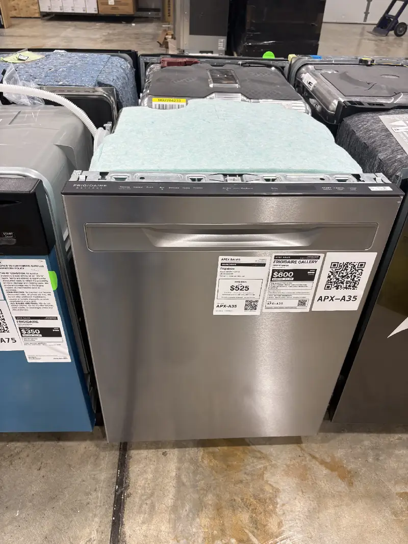 APX-A35 — Frigidaire Gallery GDSP4715AF0A Dishwasher, Black Stainless Steel, front — Columbia