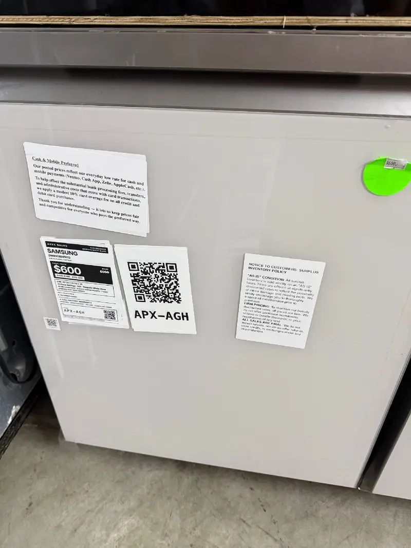 APX-AGH — Samsung DW80CB545012 Dishwasher, White Glass, front — Jefferson City