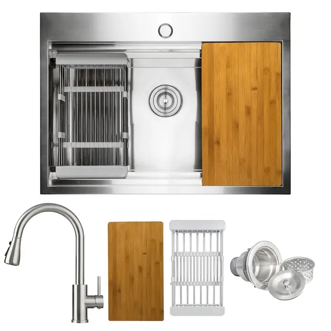 APX-ARJ — Akdy KS0344 Sinks, Brushed Stainless Steel, front — Jefferson City