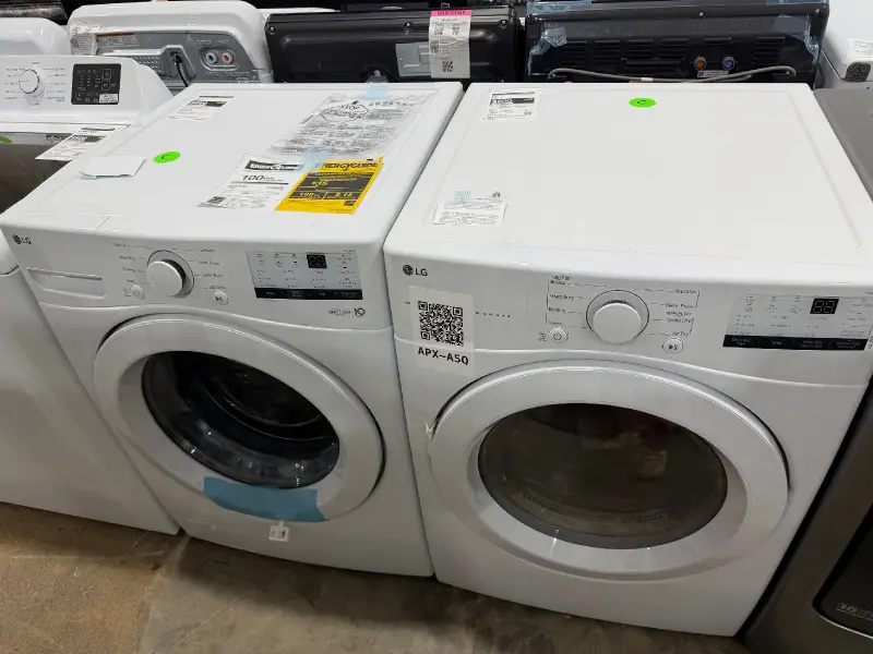 APX-A5Q — LG DLE3400W Electric Dryer, White, front — Jefferson City