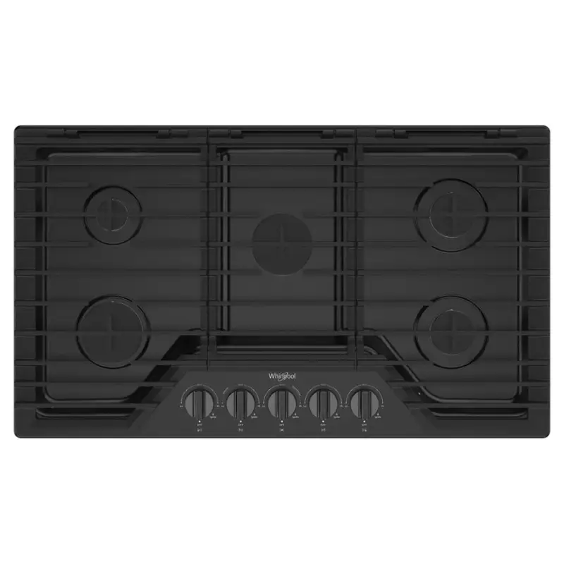 APX-A9K — Whirlpool WCGK5036PV00 Gas Cooktop, Fingerprint Resistant Black Stainless Steel, front — Jefferson City