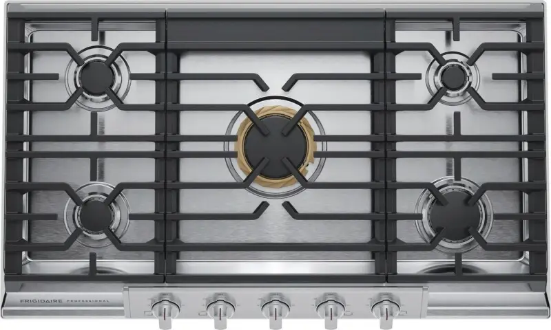 APX-ABP — Frigidaire Professional PCCG3680AS Gas Cooktop, Stainless Steel, front — Jefferson City