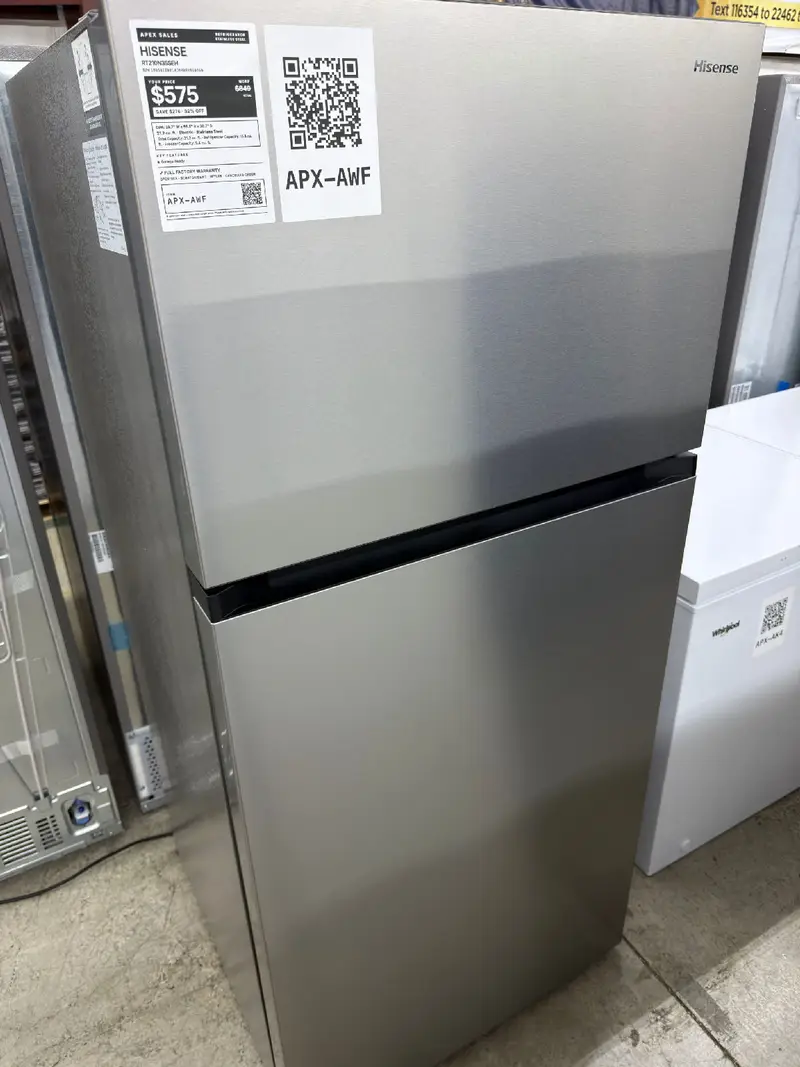 APX-AWF — Hisense RT210N3SSEH Refrigerator, Stainless Steel, front — Jefferson City