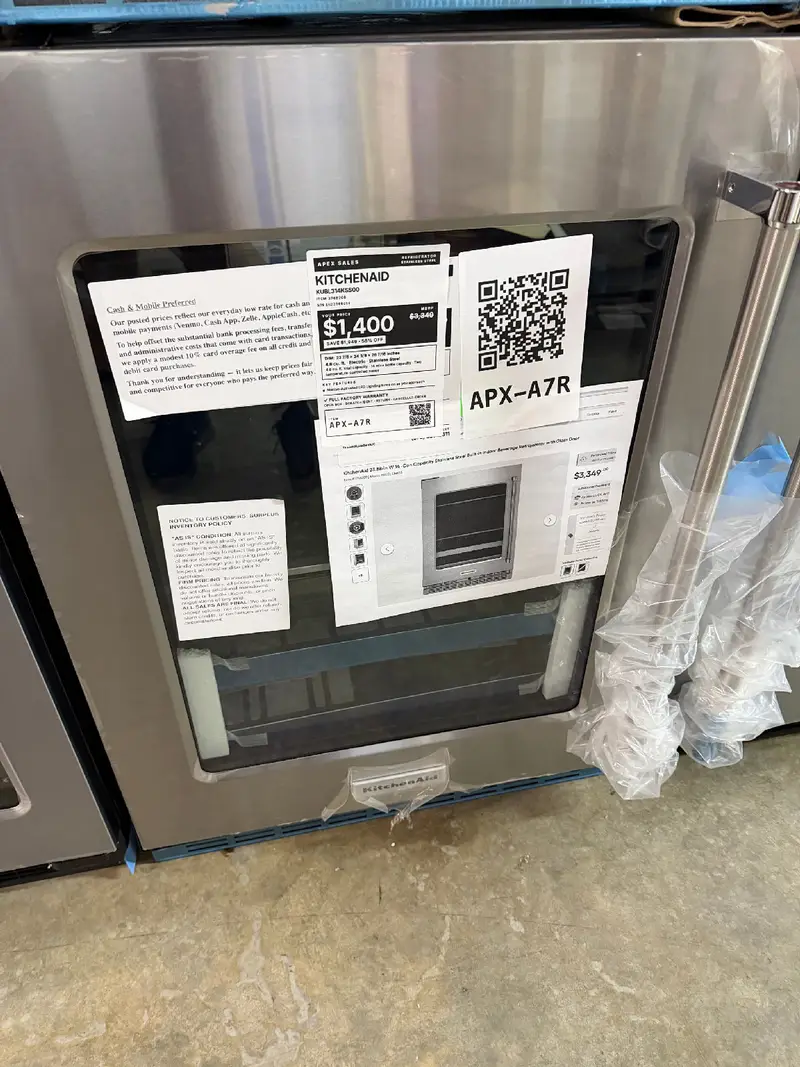 APX-A7R — KitchenAid KUBL314KSS00 Refrigerator, Stainless Steel, front — Jefferson City