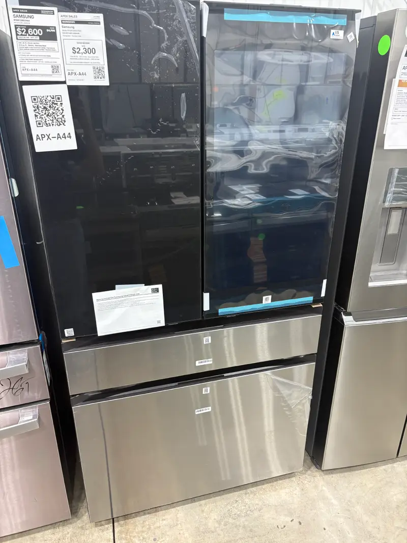 APX-A44 — Samsung RF90F23EECRAA Refrigerator, Stainless Steel, front — Columbia